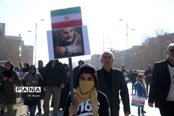 مراسم سوگواری شهادت سردار سلیمانی در همدان