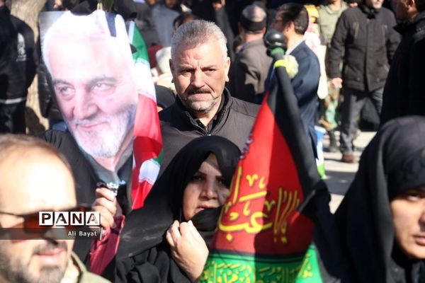 مراسم سوگواری شهادت سردار سلیمانی در همدان