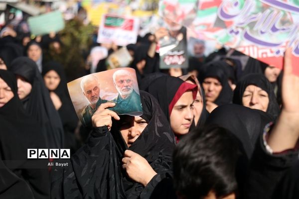 مراسم سوگواری شهادت سردار سلیمانی در همدان