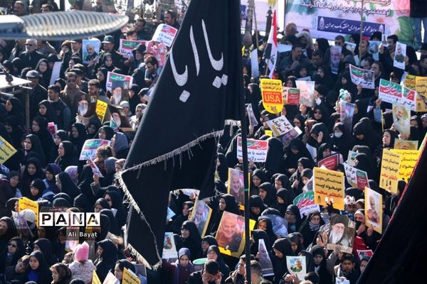 مراسم سوگواری شهادت سردار سلیمانی در همدان