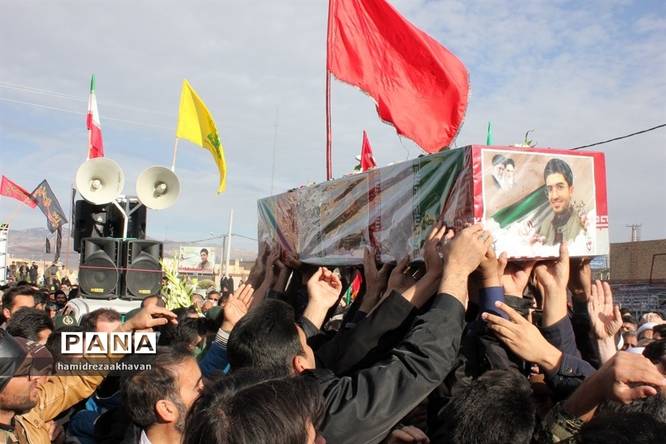 تشییع پیکر شهید سانحه هوایی تهران در بهاباد