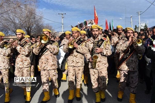 تشییع پیکر شهید سانحه هوایی تهران در بهاباد
