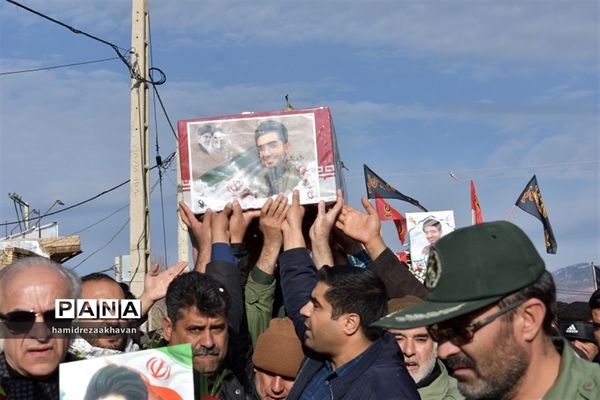تشییع پیکر شهید سانحه هوایی تهران در بهاباد