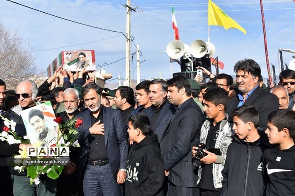 تشییع پیکر شهید سانحه هوایی تهران در بهاباد