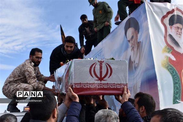 تشییع پیکر شهید سانحه هوایی تهران در بهاباد