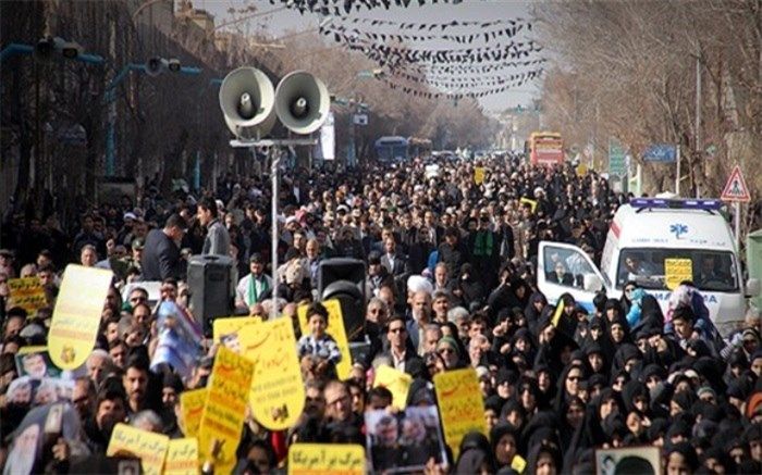 حضور دشمن شکن مردم ولایی یزد در راهپیمایی حمایت از اقتدار نظام
