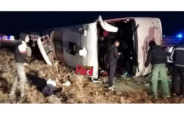 فوت ۱۹ نفر بر اثر واژگونی اتوبوس تهران-کلاله