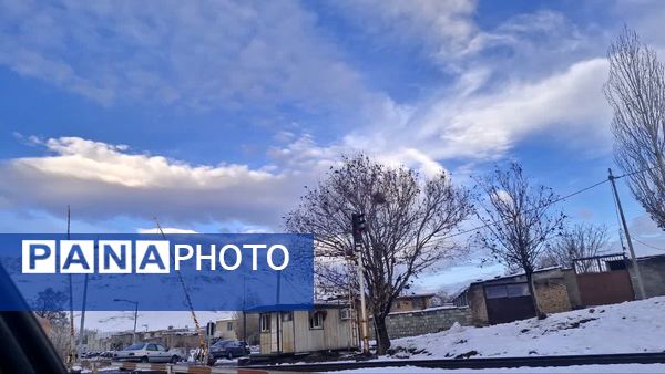 بارش اولین برف پاییزی در روستای نورآباد شازند