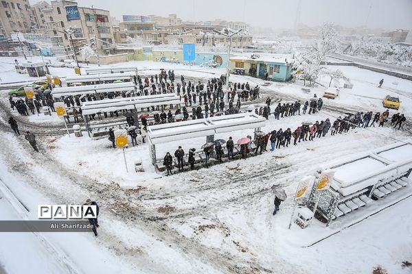 بارش برف زمستانی در تهران