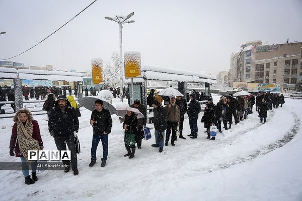 بارش برف زمستانی در تهران