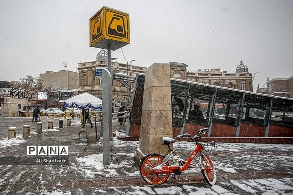 بارش برف زمستانی در تهران