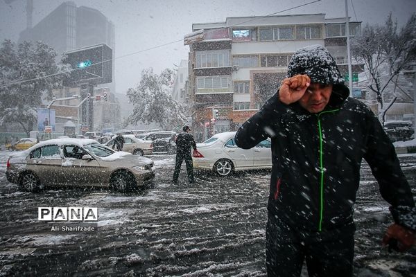 بارش برف زمستانی در تهران