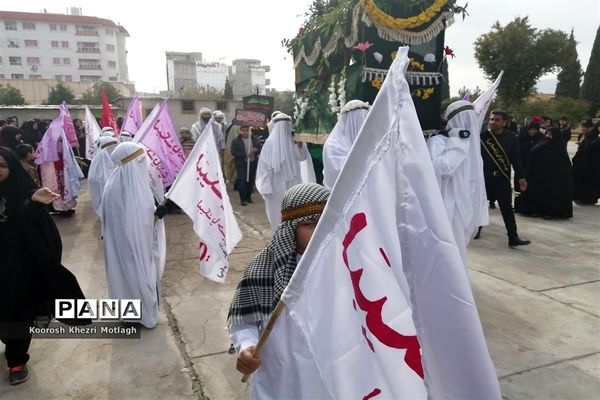 تشییع نمادین پیکرمطهر حضرت فاطمه (س) در شهرستان کازرون