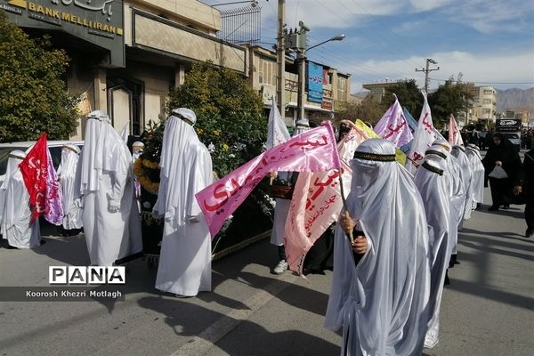 تشییع نمادین پیکرمطهر حضرت فاطمه (س) در شهرستان کازرون