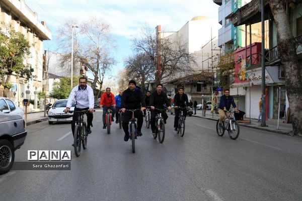 همایش دوچرخه‌سواری در ساری