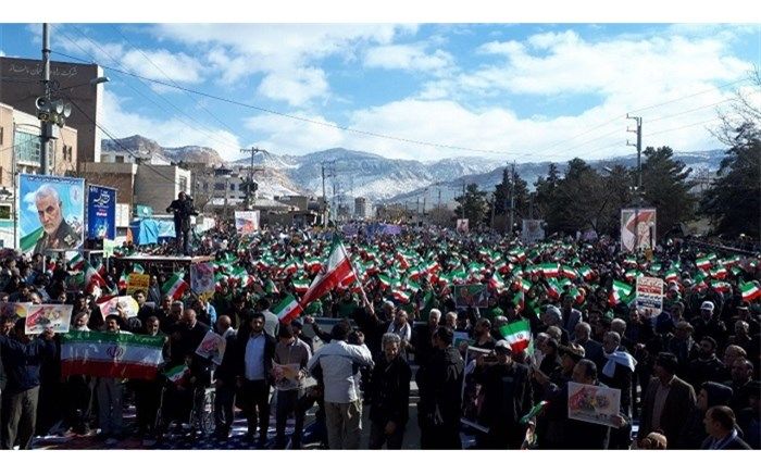 حضور پرشور فرهنگیان و دانش آموزان استان ایلام در راهپیمایی یوم الله ۲۲ بهمن