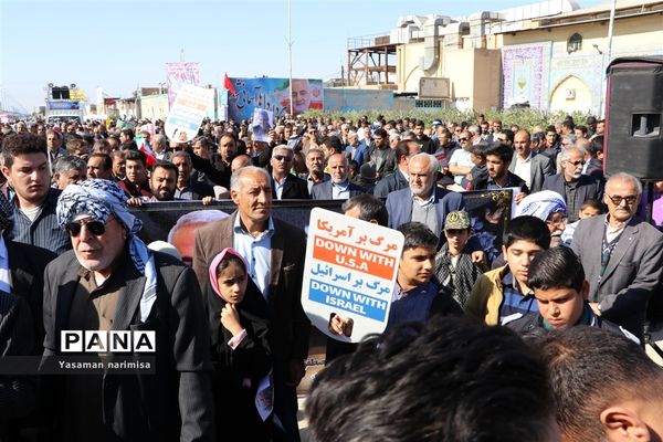 مراسم راهپیمایی باشکوه ۲۲ بهمن در شهرستان امیدیه