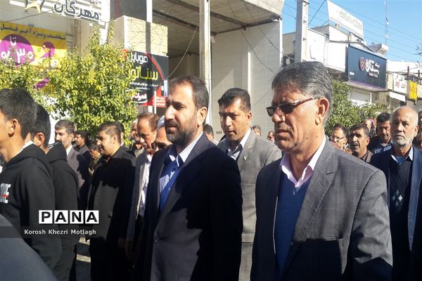 راهپیمایی 22 بهمن و اربعین شهادت حاج قاسم سلیمانی در کازرون