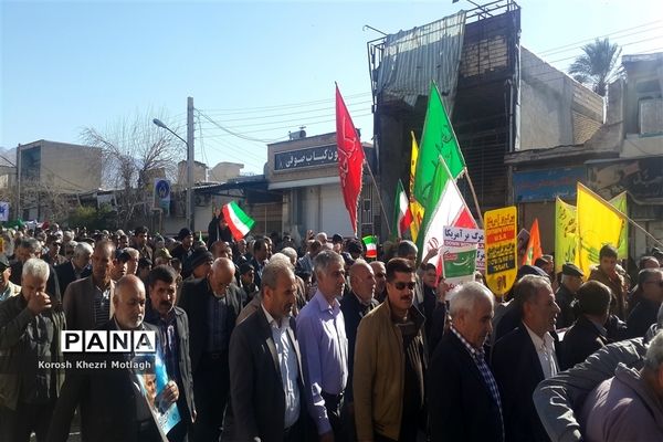 راهپیمایی 22 بهمن و اربعین شهادت حاج قاسم سلیمانی در کازرون