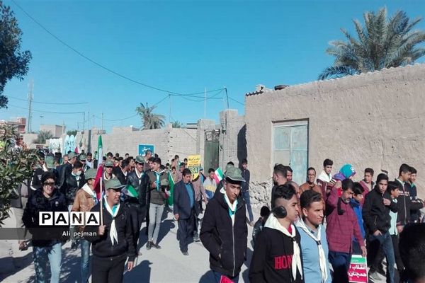 راهپیمایی  22 بهمن در شبانکاره  بوشهر