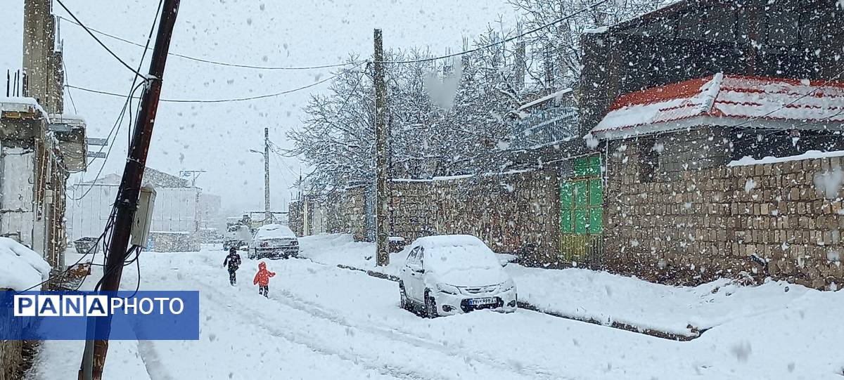 برف پاییزی در کوهرنگ