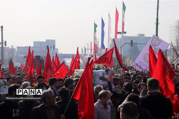 تشیع پیکر سرباز شهید امنیت درشهرستان قرچک