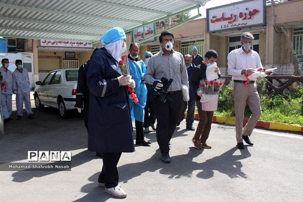 پرستاران بیمارستان رازی اهواز در خط مقدم مبارزه با کرونا ویروس