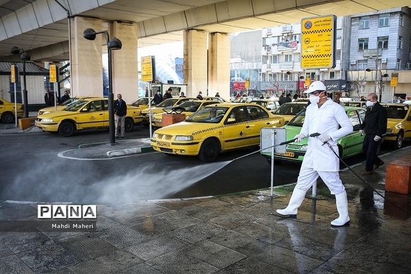 ضد عفونی معابر شهری تهران جهت پیشگیری از ویروس کرونا