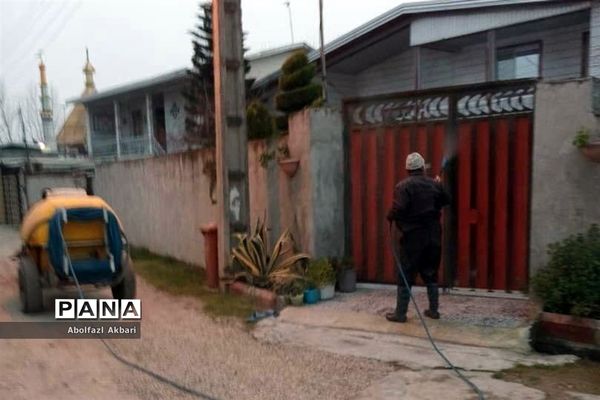 مقابله با کروناویروس در روستای عبا‌س‌آباد شهرستان ساری