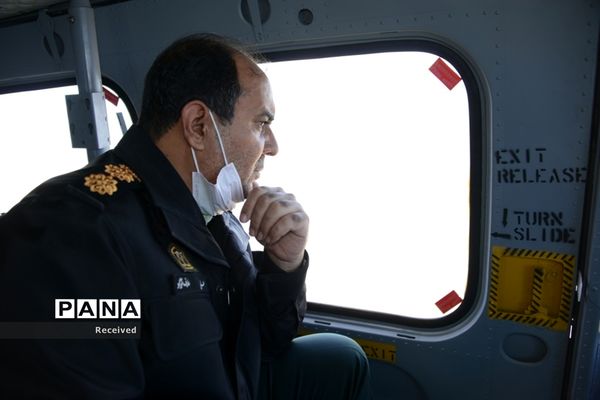 گشت هوایی رئیس پلیس راه مازندران در روز طبیعت