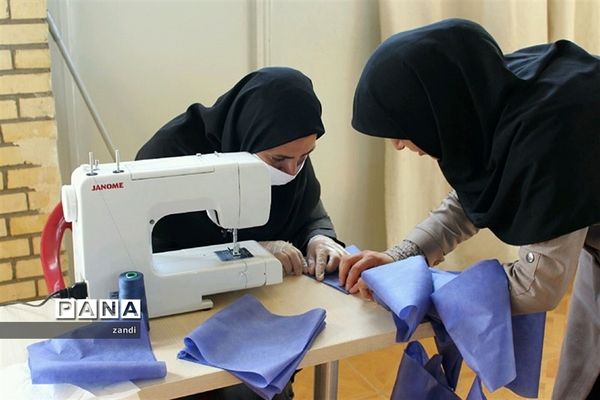 تولید ماسک توسط کارشناسان و پیشتازان سازمان دانش آموزی