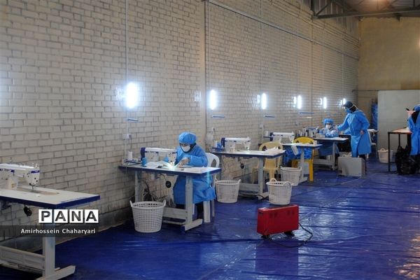 کارگاه تولید ماسک و گان محافظتی در تایباد