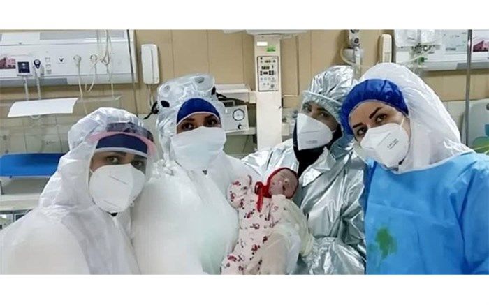 تولد نوزاد دختر از مادر کرونایی در زنجان