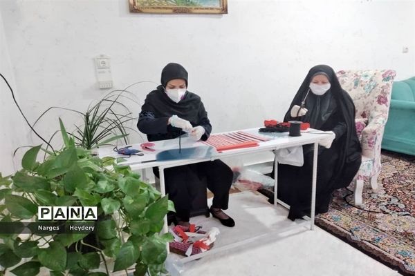 کارگاه تولید ماسک های طلقی (شیلد)  جهت استفاده کادر پزشکی شهرستان امیدیه