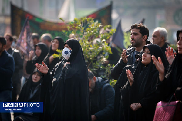 اجتماع عزاداران فاطمی در میدان هفت تیر