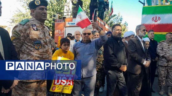 حضور پرشور مردم گالیکش در راهپیمایی 13 آبان