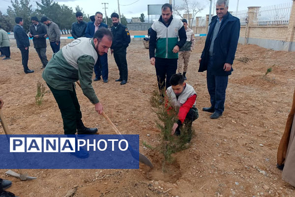 کاشت نهال در  شهر ایزدخواست به‌مناسبت هفته درختکاری