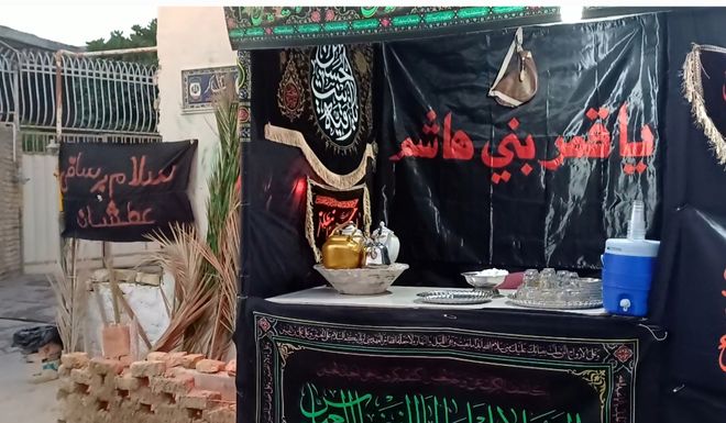 موکب نوجوانان پسر شهر حبیب‌آباد با نام حضرت رقیه(س)