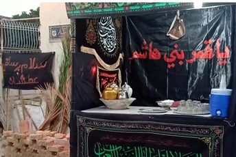 موکب نوجوانان پسر شهر حبیب‌آباد با نام حضرت رقیه(س)