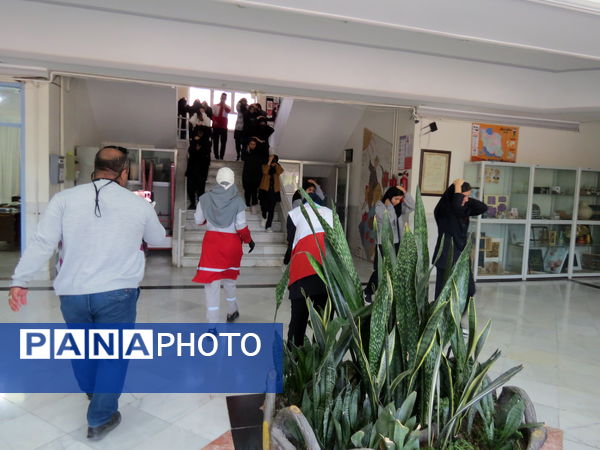 رزمایش دانش‌آموزی پدافند غیرعامل در شهرستان بجنورد 