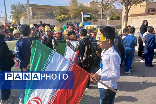 راهپیمایی روز 13 آبان در کوچه‌های شهر رضویه