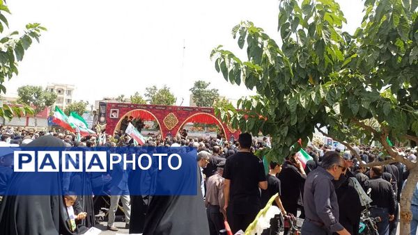 مردم کرج پیکر شهدا حمله رژیم غاصب صهیونیستی به ایران را با عشق و احترام تشییع کردند