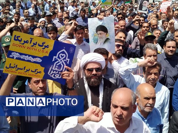 با هدف محکومیت جنایات رژیم کودک کش اسرائیل راهپیمایی جمعه خشم در کاشمر برگزار شد