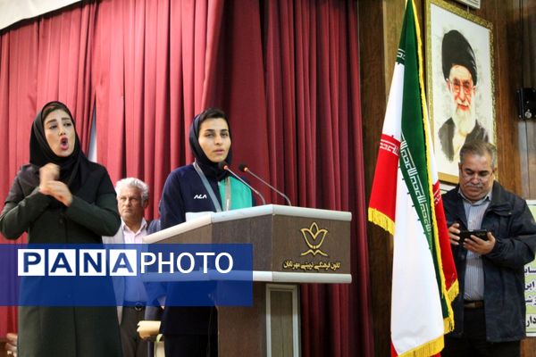مراسم استقبال مهناز حسن زاده ورزشکار نیشابوری مسابقات کاتای کاراته المپیک ۲۰۲۵ ناشنوایان