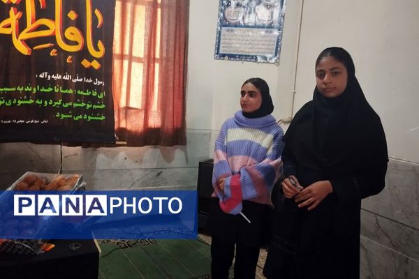 مراسم شهادت حضرت زهرا (س) و عزاداری در دبیرستان طالقانی 