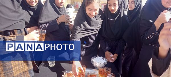  ایستگاه صلواتی به یاد شهدای نیروی انتظامی در دبیرستان فرهنگ