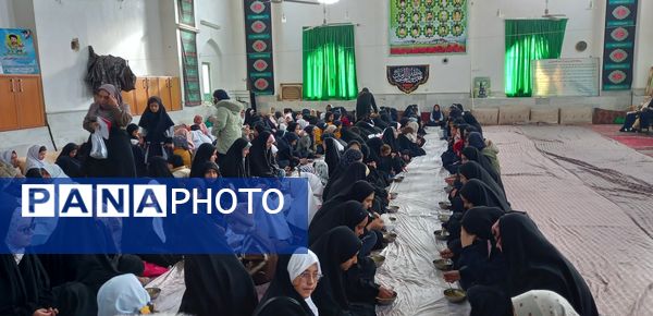 مراسم ولادت حضرت فاطمه زهرا در مهدیه صاحب زمان روستای دهنو شهرستان خلیل آباد