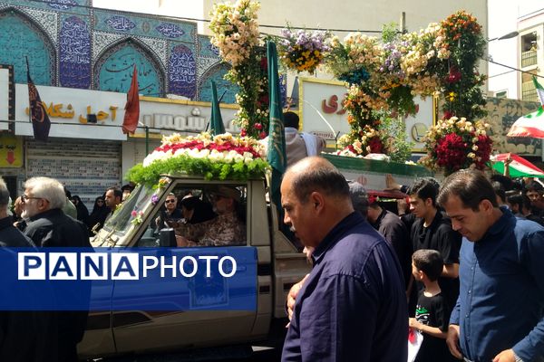تشییع پیکر شهدای مدافع وطن در شهرک وحدت شهرستان فردیس