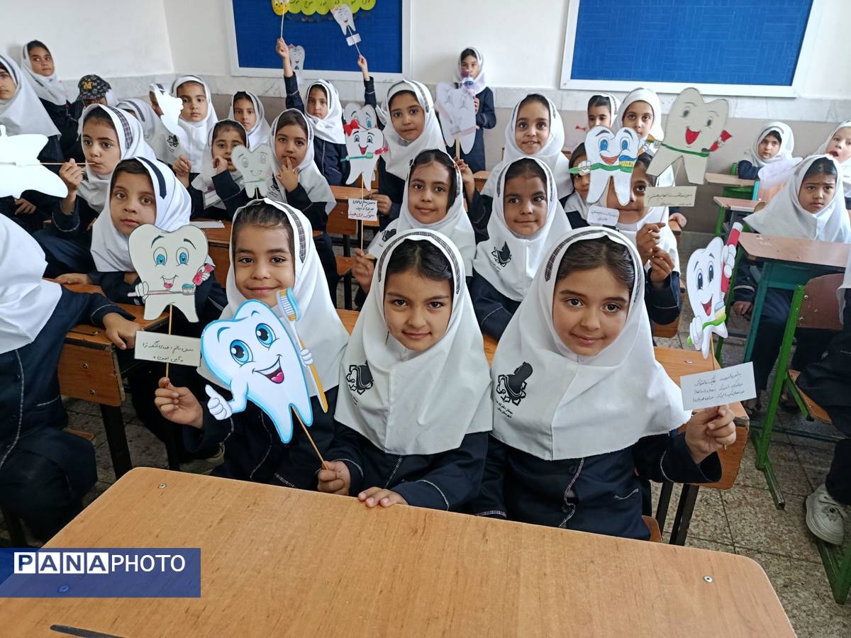 جشن دندان شماره شش و پویش دو دو تا یادت نره در دبستان عصمت باخرز