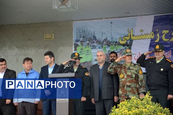 برگزاری رزمایش طرح زمستانه پلیس‌راه فرماندهی انتظامی استان گلستان